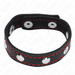 KINK - ANILLO PENE CUERO CON CIERRE A PRESIÓN FORRO ROJO 21 X 1.5 CM - piKanteo | Despierta tu lado más piKante