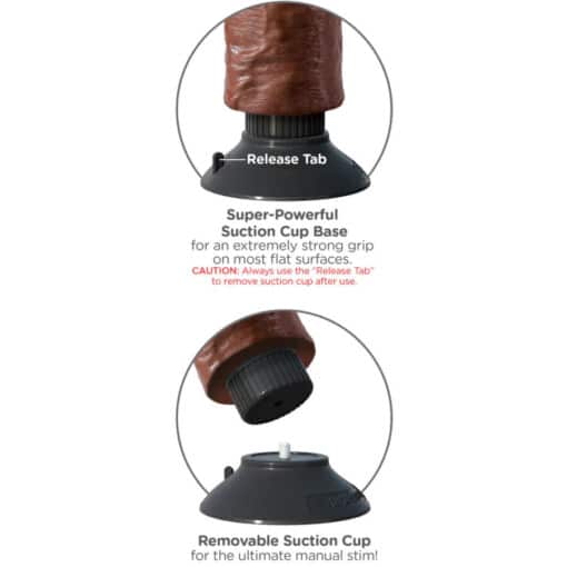 KING COCK - DILDO VIBRADOR MARRÓN 20.32 CM - Imagen 4
