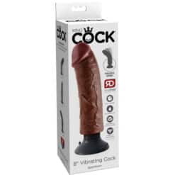 Alternative view of KING COCK - DILDO VIBRADOR MARRÓN 20.32 CM