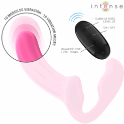 INTENSE - AMY VIBRADOR DOBLE 20 CM ROSA CONTROL REMOTO - piKanteo | Despierta tu lado más piKante