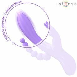 INTENSE - MIKO TRIPLE VIBRADOR RABBIT & ESTIMULADOR & ANAL 7 VIBRACIONES MORADO - piKanteo | Despierta tu lado más piKante