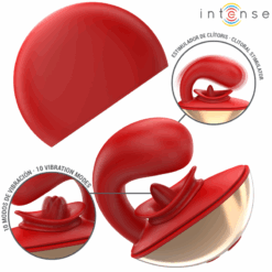 Alternative view of INTENSE - MARIAH VIBRADOR & ESTIMULADOR EN FORMA DE U 10 VIBRACIONES ROJO