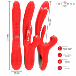 INTENSE - KAROL VIBRADOR MULTIFUNCIÓN EMPUJE & ESTIMULACIÓN & ONDAS ESTIMULADORAS ROJO - piKanteo | Despierta tu lado más piKante
