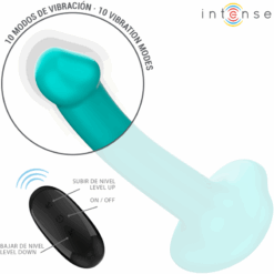 INTENSE - KATIE VIBRADOR CON VENTOSA 10 VIBRACIONES AZUL OSCURO CONTROL REMOTO - piKanteo | Despierta tu lado más piKante