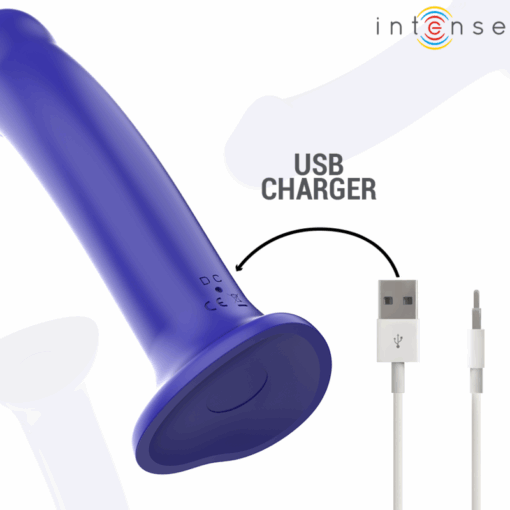 INTENSE - VICTORIA VIBRADOR CON VENTOSA 10 VIBRACIONES AZUL OSCURO CONTROL REMOTO - Imagen 7