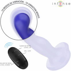 INTENSE - SHORTY VIBRADOR CON VENTOSA AZUL CONTROL REMOTO - piKanteo | Despierta tu lado más piKante