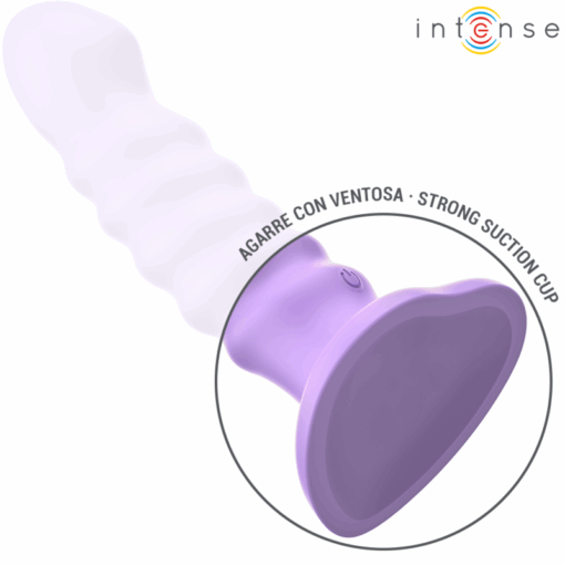 INTENSE - BRENDA VIBRADOR TALLA M DISEÑO EN ESPIRAL 10 VIBRACIONES MORADO CONTROL REMOTO - Imagen 5