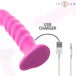 INTENSE - CINDY VIBRADOR TALLA L DISEÑO EN ESPIRAL 10 VIBRACIONES ROSA CONTROL REMOTO - piKanteo | Despierta tu lado más piKante
