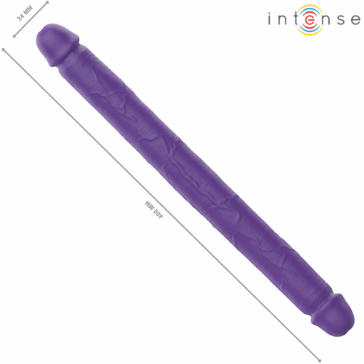 INTENSE - GUNTER DILDO DOBLE VIBRADOR 40 CM MORADO CONTROL REMOTO - Imagen 6