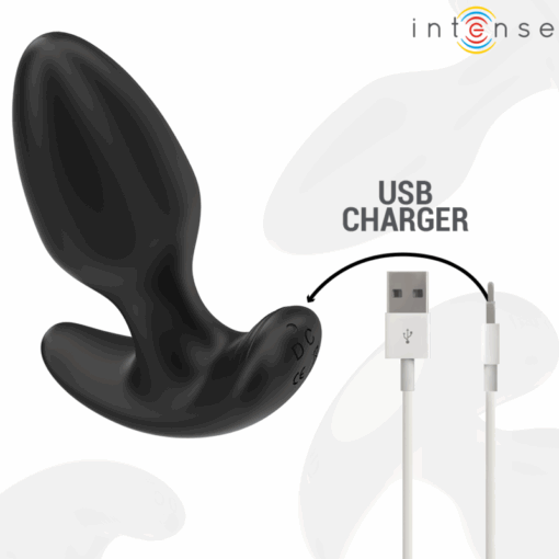 INTENSE - JOEY PLUG ANAL 10 VIBRACIONES NEGRO CONTROL REMOTO - Imagen 6