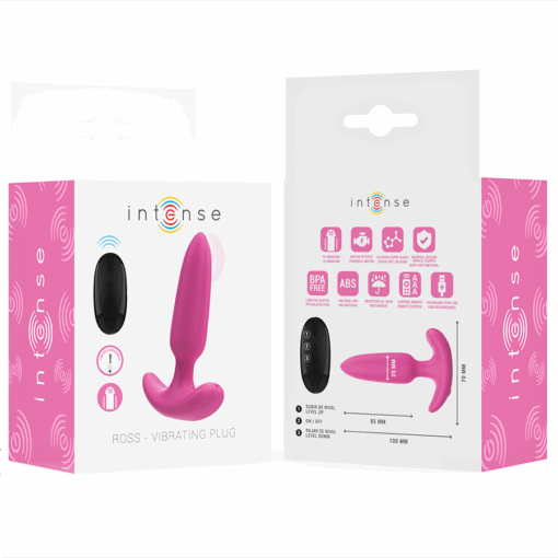 INTENSE - ROSS PLUG ANAL 10 VIBRACIONES ROSA CONTROL REMOTO - Imagen 7