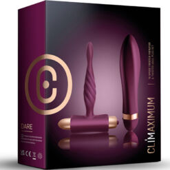 CLIMAXIMUM - DARE KIT VIBRADOR TRENZADO + PLUG ANAL PRINCIPIANTES - piKanteo | Despierta tu lado más piKante