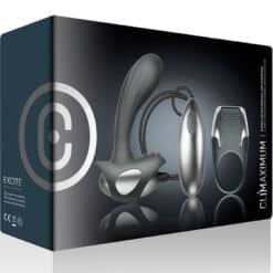 CLIMAXIMUM - EXCITE KIT ANILLO PARA PENE + MASAJEADOR PRÓSTATA CON CABLE - piKanteo | Despierta tu lado más piKante