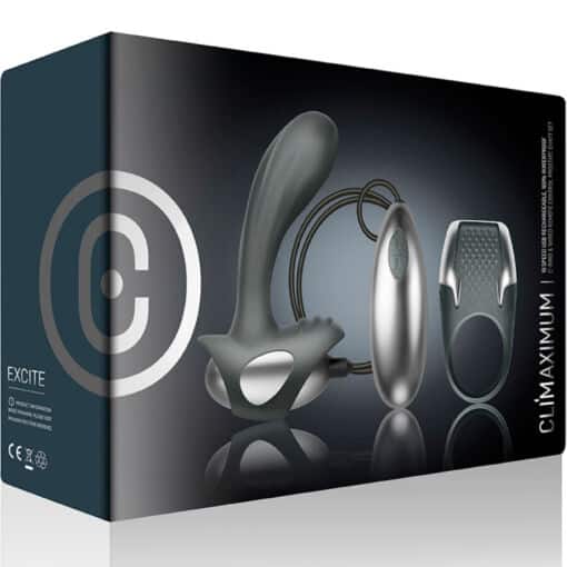CLIMAXIMUM - EXCITE KIT ANILLO PARA PENE + MASAJEADOR PRÓSTATA CON CABLE - Imagen 4