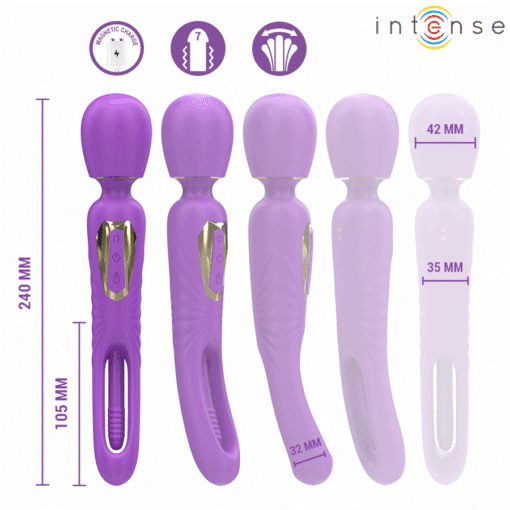 INTENSE - CHRISTY VIBRADOR WAND CON LENGUA GIRATORIA - Imagen 4