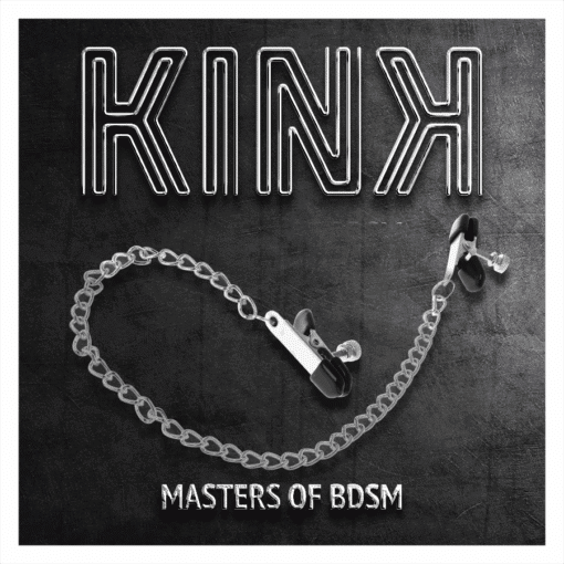 KINK - PINZAS PARA PEZONES PLANAS NEGRO CON CADENA PLATEADO 34 CM - Imagen 6