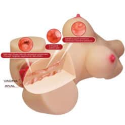 CRAZY BULL - EMMA TORSO FEMENINO REALISTA VAGINA Y ANAL 4.8 KG - piKanteo | Despierta tu lado más piKante