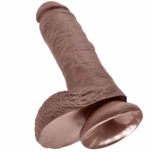 KING COCK - 8" PENE REALÍSTICO MARRÓN 20.3 CM - Imagen 5