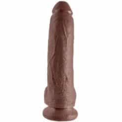 KING COCK - 9 PENE REALÍSTICO MARRÓN 22.9 CM - piKanteo | Despierta tu lado más piKante