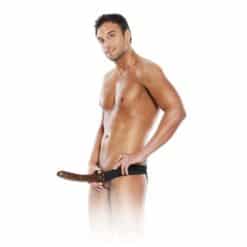 Alternative view of FETISH FANTASY SERIES - ARNÉS HUECO AJUSTABLE CHOCOLATE 22 CM