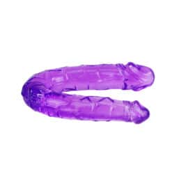 BAILE - DILDO DOBLE EN GELATINA FLEXIBLE LILA - piKanteo | Despierta tu lado más piKante