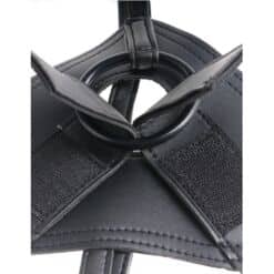 Alternative view of KING COCK - HARNESS CON PENE REALÍSTICO NEGRO 22.9 CM