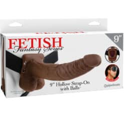 Alternative view of FETISH FANTASY SERIES - 9 ARNÉS CON TESTÍCULOS HUECO MAN 22.9 CM MARRÓN