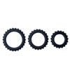 BAILE - TITAN SET 3 PCS COCK RING BLACK 2.8 + 2.4 + 1.9 CM - piKanteo | Despierta tu lado más piKante