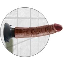 KING COCK - DILDO VIBRADOR MARRÓN 17.78 CM - piKanteo | Despierta tu lado más piKante