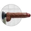KING COCK - DILDO VIBRADOR CON TESTÍCULOS 25.5 CM COLOR MARRÓN - piKanteo | Despierta tu lado más piKante