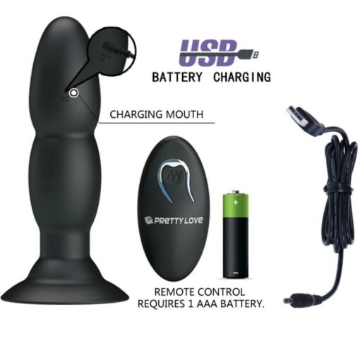 PRETTY LOVE - PLUG VIBRADOR Y ROTACIÓN POR CONTROL REMOTO - Imagen 5