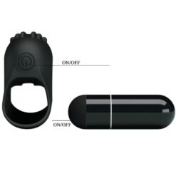 PRETTY LOVE - FLIRTATION DEDAL CON VIBRACIÓN STEWARD NEGRO - piKanteo | Despierta tu lado más piKante