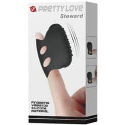 PRETTY LOVE - FLIRTATION DEDAL CON VIBRACIÓN STEWARD NEGRO - piKanteo | Despierta tu lado más piKante