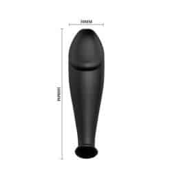 PRETTY LOVE - PLUG ANAL SILICONA FORMA PENE Y 12 MODOS VIBRACIÓN NEGRO - piKanteo | Despierta tu lado más piKante