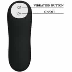 PRETTY LOVE - PLUG ANAL SILICONA FORMA PENE Y 12 MODOS VIBRACIÓN NEGRO - piKanteo | Despierta tu lado más piKante