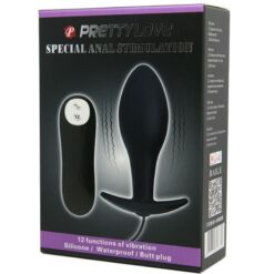 PRETTY LOVE - PLUG ANAL SILICONA FORMA ANCLA 12 MODOS VIBRACIÓN NEGRO - piKanteo | Despierta tu lado más piKante
