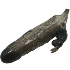 BAILE - BRAVE MAN FUNDA REALISTICA PENE CON RABBIT 16.5 CM NEGRO - piKanteo | Despierta tu lado más piKante