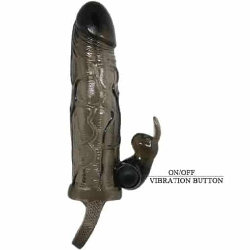 BAILE - BRAVE MAN FUNDA REALISTICA PENE CON RABBIT 16.5 CM NEGRO - Imagen 6