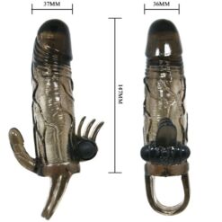 BAILE - BRAVE MAN FUNDA PENE ANAL Y CLITORIS VIBRADOR 16.5 CM NEGRO - piKanteo | Despierta tu lado más piKante