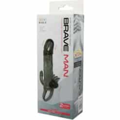 BAILE - BRAVE MAN FUNDA PENE ANAL Y CLITORIS VIBRADOR 16.5 CM NEGRO - piKanteo | Despierta tu lado más piKante