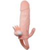 BAILE - BRAVE MAN FUNDA PENE ANAL Y CLITORIS VIBRADOR 16.5 CM NATURAL - piKanteo | Despierta tu lado más piKante