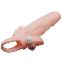 BAILE - BRAVE MAN FUNDA PENE ANAL Y CLITORIS VIBRADOR 16.5 CM NATURAL - piKanteo | Despierta tu lado más piKante