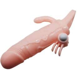 BAILE - BRAVE MAN FUNDA PENE ANAL Y CLITORIS VIBRADOR 16.5 CM NATURAL - piKanteo | Despierta tu lado más piKante