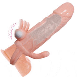 BAILE - BRAVE MAN FUNDA PENE ANAL Y CLITORIS VIBRADOR 16.5 CM NATURAL - piKanteo | Despierta tu lado más piKante