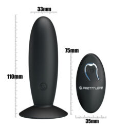 PRETTY LOVE - PLUG ANAL RECARGABLE CON VIBRACIÓN Y MANDO - piKanteo | Despierta tu lado más piKante