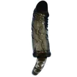 Alternative view of BAILE - FUNDA EXTENSORA PENE CON STRAP PARA TESTÍCULOS NEGRO 13.5 CM