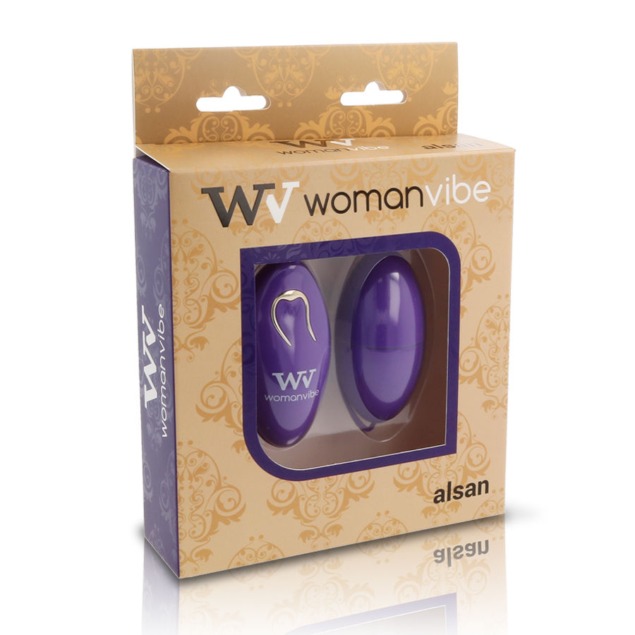 Alternative view of WOMANVIBE - ALSAN HUEVO CONTROL REMOTO NEGRO SILICONA PURPLE