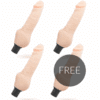 LOVECLONE - DAVEN SELF LUBRICATION REALÍSTICO 23.8 CM -O- 3.8 CM 3 + 1 GRATIS