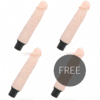 LOVECLONE - FINN SELF LUBRICATION VIBRADOR 21.2 CM -O- 3.8 CM 3 + 1 GRATIS