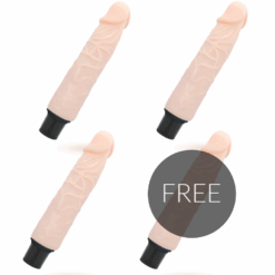 LOVECLONE - FINN SELF LUBRICATION VIBRADOR 21.2 CM -O- 3.8 CM 3 + 1 GRATIS